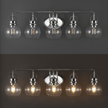 Shirley Metal/ Bubbled Glass Vanity Light